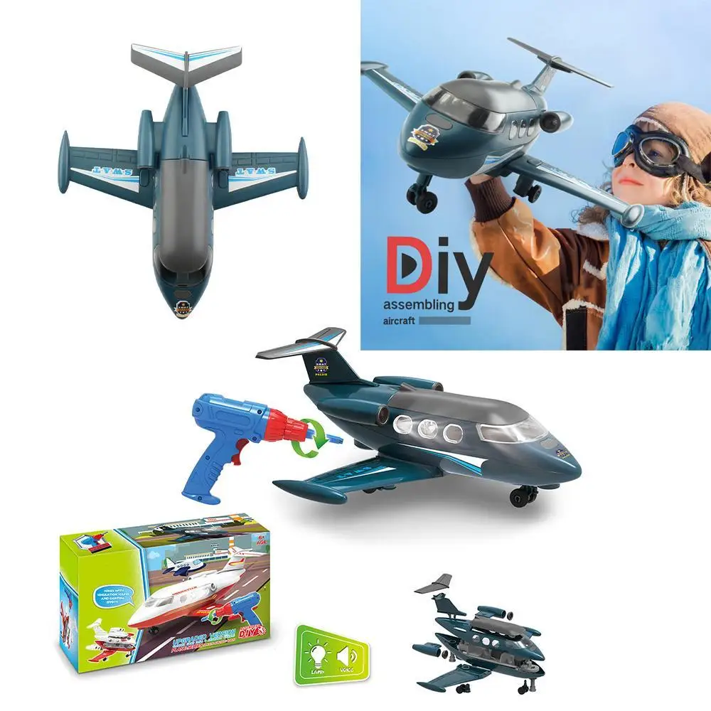 DIY Electric Drill Assembling Children Sound Light 2 x AA Battery (Not Included) Aircraft Puzzle Toy
DIY Electric Drill Assembling Children Sound Light 2 x AA Battery (Not Included) Aircraft Puzzle Toy