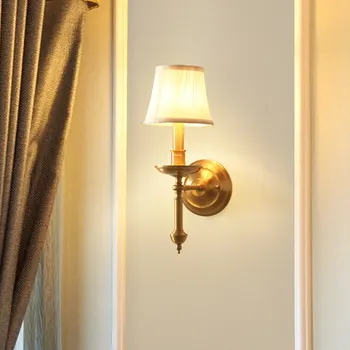 Modern LED Wall Lamps Copper Wall Lights Lighting Fabric Lampshade Bedroom Bedside Sconce Lamps Decor Corridor Indoor Fixtures
Modern LED Wall Lamps Copper Wall Lights Lighting Fabric Lampshade Bedroom Bedside Sconce Lamps Decor Corridor Indoor Fixtures