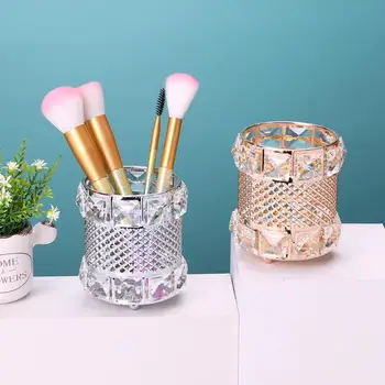 Metal Crystal Storage Holder Cosmetic Brush Makeup Holder Pencil Bucket Pen Storage Rack Container Table Organizer Box
Metal Crystal Storage Holder Cosmetic Brush Makeup Holder Pencil Bucket Pen Storage Rack Container Table Organizer Box