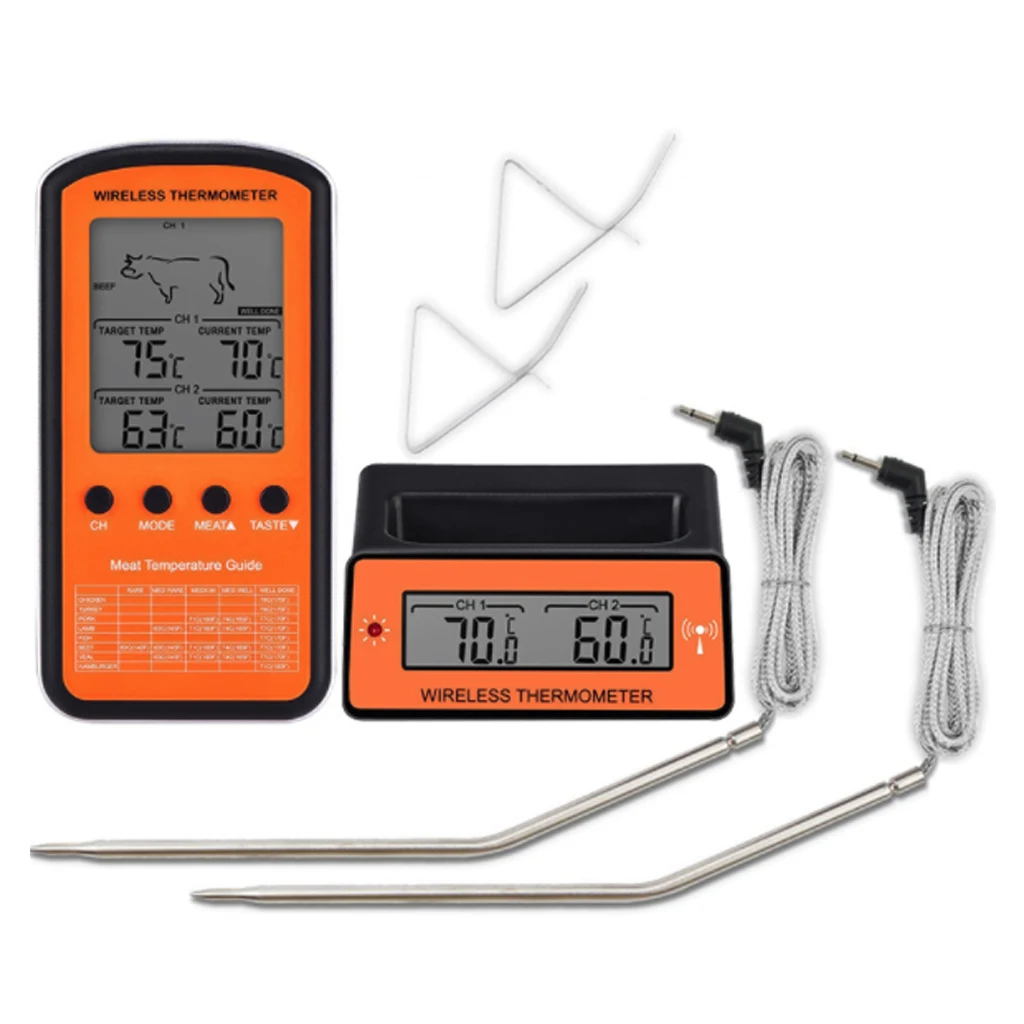Digital Thermometer Dual Probe Oven Thermometer For Meat Water Food Barbecue BBQ Cooking Kitchen Timer Temperature Alarm
Digital Thermometer Dual Probe Oven Thermometer For Meat Water Food Barbecue BBQ Cooking Kitchen Timer Temperature Alarm