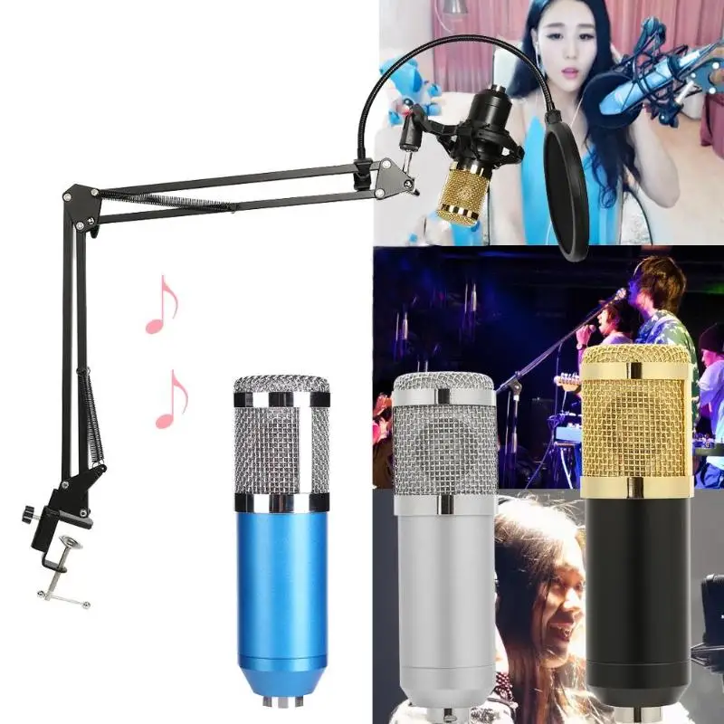 1 set Computer Condenser Audio 3.5mm Wired BM 800 Studio Microphone Vocal Recording KTV Karaoke Mic with Microfone Stand Holder
1 set Computer Condenser Audio 3.5mm Wired BM 800 Studio Microphone Vocal Recording KTV Karaoke Mic with Microfone Stand Holder