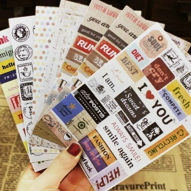 6 PCS/lot Vintage Stickers Retro DIY Decoration Sticker Scrapbooking Hand Account Creative Gift School Stationary Supplies 06416
6 PCS/lot Vintage Stickers Retro DIY Decoration Sticker Scrapbooking Hand Account Creative Gift School Stationary Supplies 06416