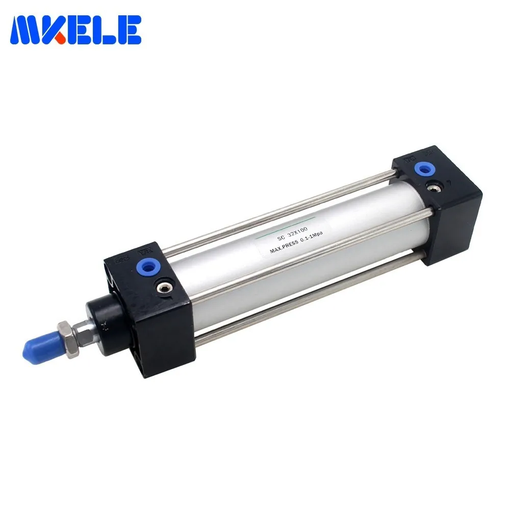 

Free Shipping Pneumatic Air Cylinder Double Acting Air Cylinder 32mm Bore 100mm Stroke Aluminium alloy SC32-100 Makerele