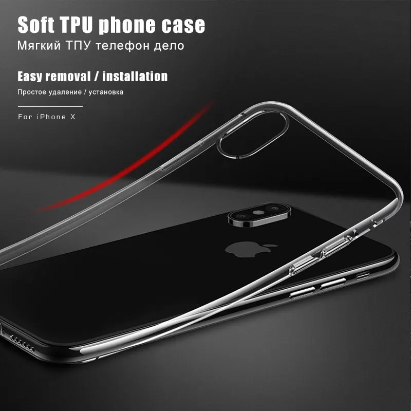 Transparent TPU Soft Phone Case Capa For iPhone 7 6 X 8 6S Plus 10 5 5S SE 5C 4 Clear Back Cover For iPhone XS MAX XR New Model
Transparent TPU Soft Phone Case Capa For iPhone 7 6 X 8 6S Plus 10 5 5S SE 5C 4 Clear Back Cover For iPhone XS MAX XR New Model