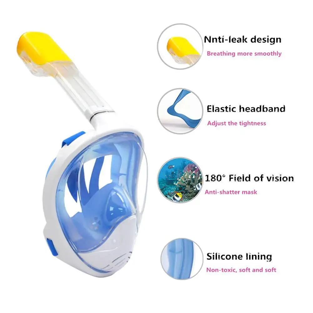 Mounchain Unisex Diving Masks Full Face Snorkeling and Diving Mask with 180 view Panoramic Viewing snorkel--Diving-mask
Mounchain Unisex Diving Masks Full Face Snorkeling and Diving Mask with 180 view Panoramic Viewing snorkel--Diving-mask