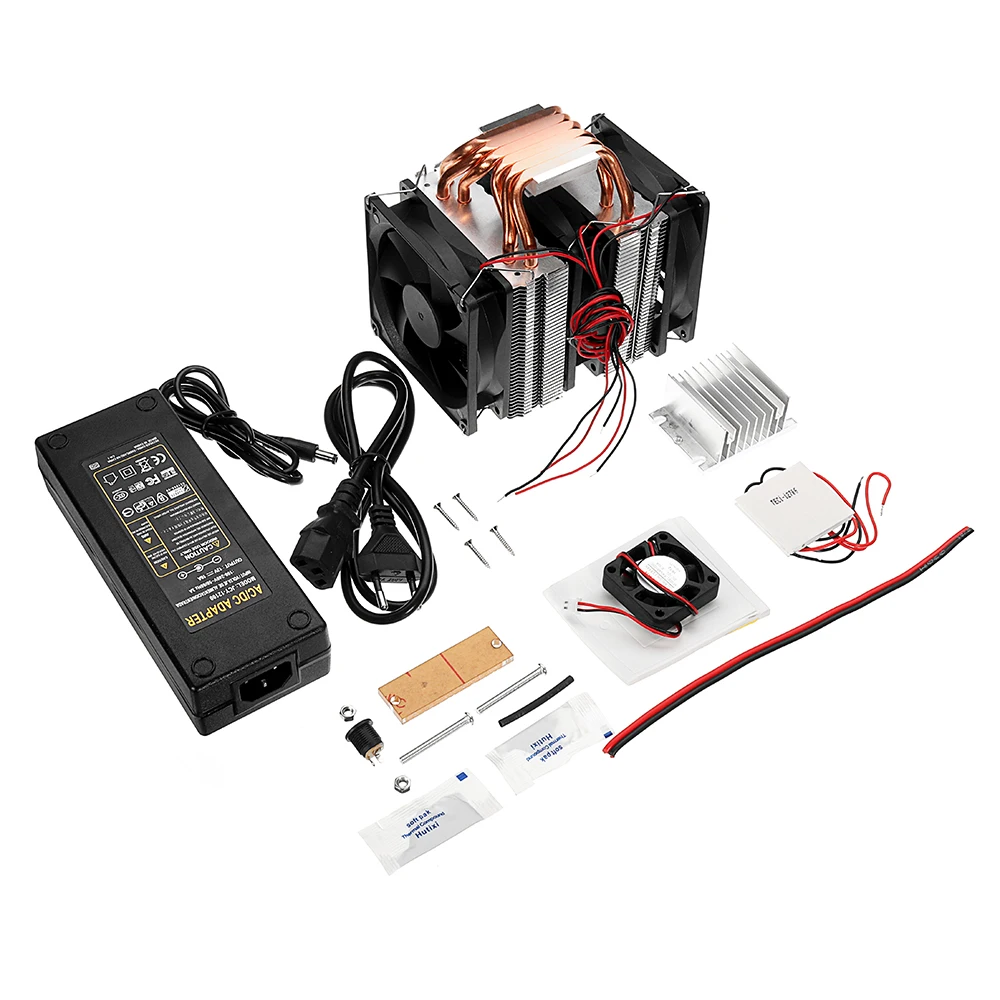 TEC1-12706 Six Copper Tube Semiconductor Refrigeration DIY Mini Air Conditioner Cooling Equipment
TEC1-12706 Six Copper Tube Semiconductor Refrigeration DIY Mini Air Conditioner Cooling Equipment