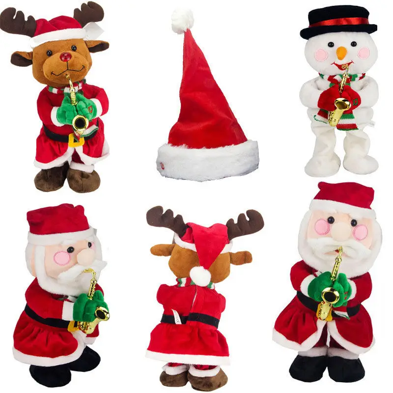 Christmas Battery Electric Christmas figurine Toy Cartoon Operated Santa Hat Snowman Sing Toys Reindeer Electric Christmas Toys
Christmas Battery Electric Christmas figurine Toy Cartoon Operated Santa Hat Snowman Sing Toys Reindeer Electric Christmas Toys