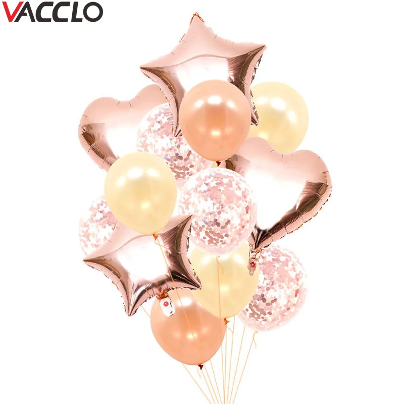 Vacclo Rose Gold Champagne Gold and Aluminum Balloons Transparent confetti ins Latex Balloon Wedding Birthday Party Decoration
Vacclo Rose Gold Champagne Gold and Aluminum Balloons Transparent confetti ins Latex Balloon Wedding Birthday Party Decoration