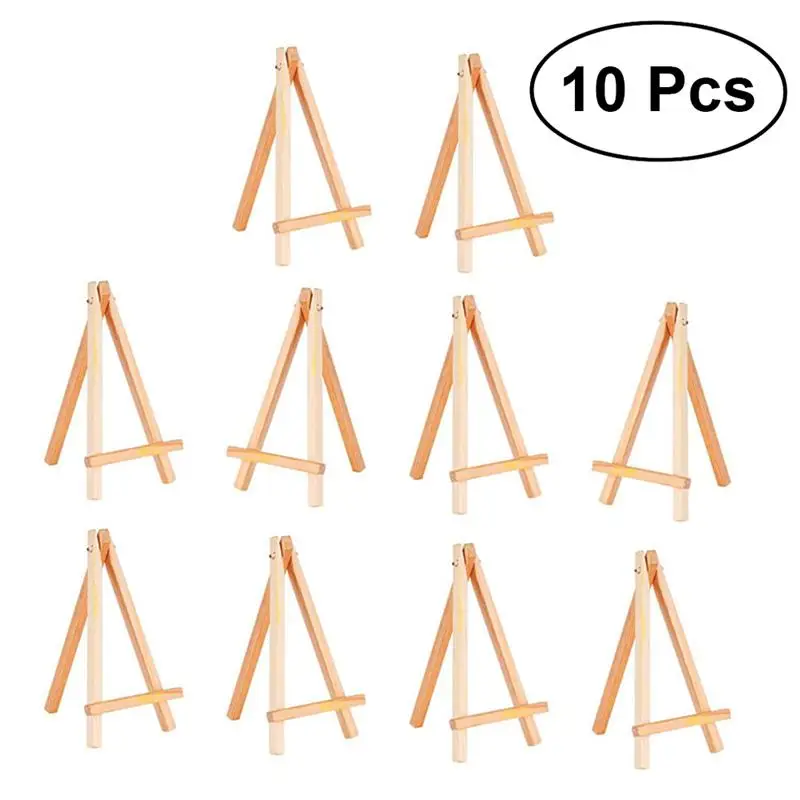 10pcs Mini Wooden Display Easels Wood Easel Stand for Phone Photo Frame Painting Art - Size L
10pcs Mini Wooden Display Easels Wood Easel Stand for Phone Photo Frame Painting Art - Size L