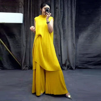 SuperAen Fashion Women Two-piece New 2019 Summer Fashion Casual Sleeveless Tops Pluz Size Europe Long Pants Women's Sets
SuperAen Fashion Women Two-piece New 2019 Summer Fashion Casual Sleeveless Tops Pluz Size Europe Long Pants Women's Sets