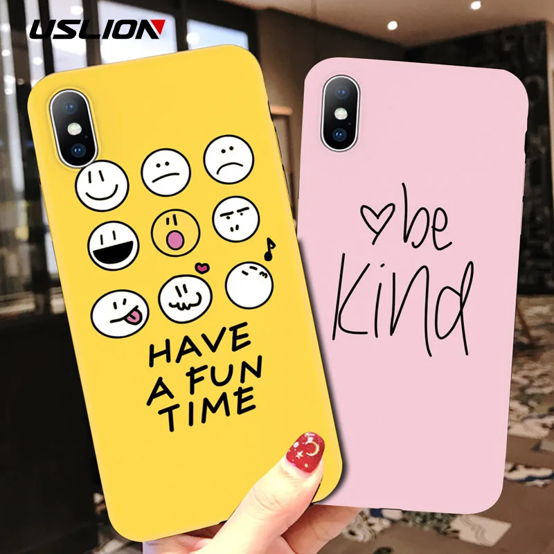 USLION Smile Face Emoji Painted Case for iphone 6 6s 7 8 plus 5 5s SE Letter Phone Cases For iPhone XS Max XR X Soft TPU Cover
USLION Smile Face Emoji Painted Case for iphone 6 6s 7 8 plus 5 5s SE Letter Phone Cases For iPhone XS Max XR X Soft TPU Cover