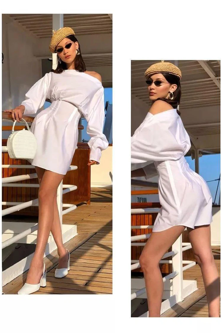 Slash Neck Elegant Shirt Dress Off Shoulder Sexy Femme Summer High Quality Women Bodycon Casual Tunic Evening Party Dress 2019
Slash Neck Elegant Shirt Dress Off Shoulder Sexy Femme Summer High Quality Women Bodycon Casual Tunic Evening Party Dress 2019