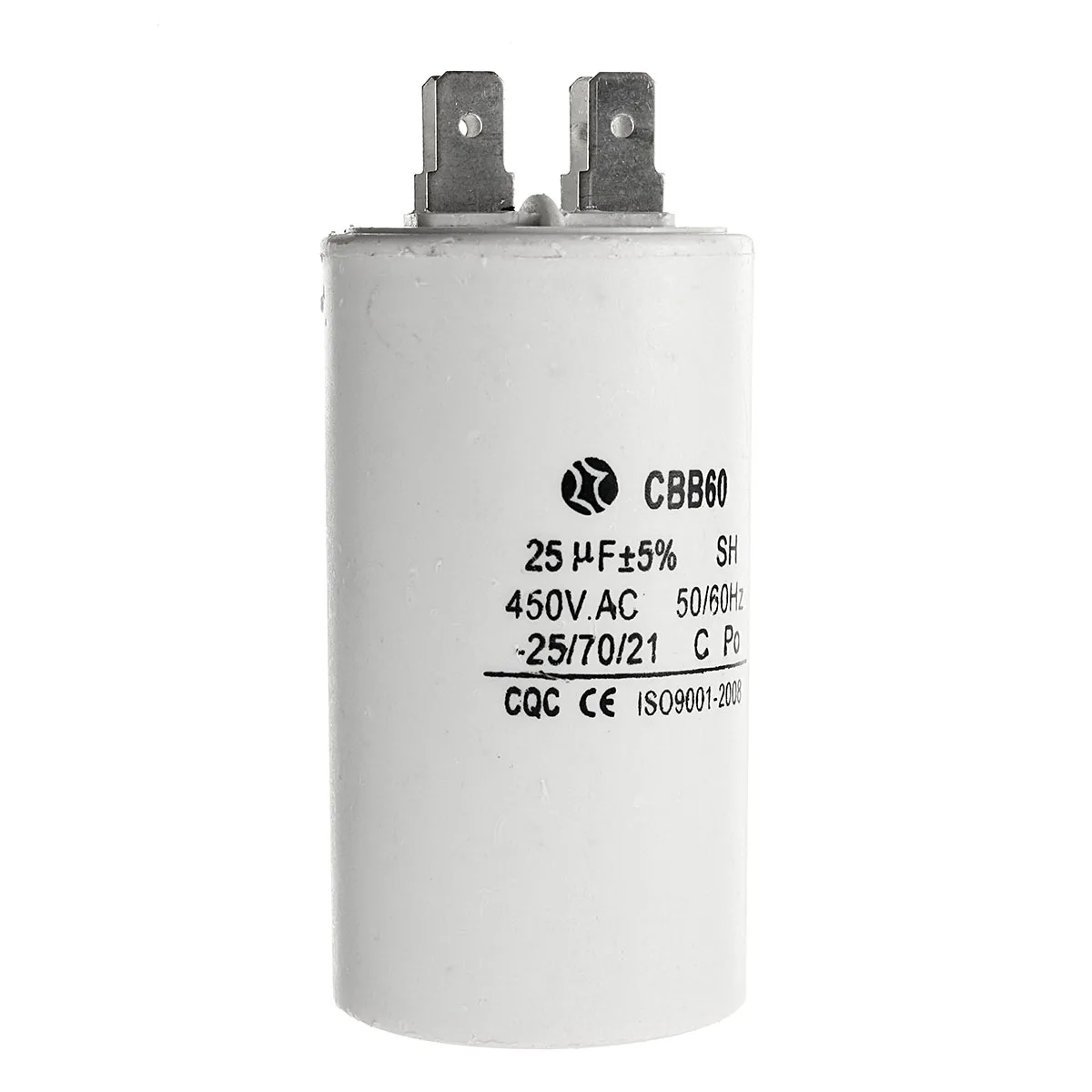 1Pcs Starting Gasoline Generator Power Capacitor For Washing Machines Water Pumps Refrigerators CQC CBB60-25UF 450V AC 50Hz/60Hz
1Pcs Starting Gasoline Generator Power Capacitor For Washing Machines Water Pumps Refrigerators CQC CBB60-25UF 450V AC 50Hz/60Hz