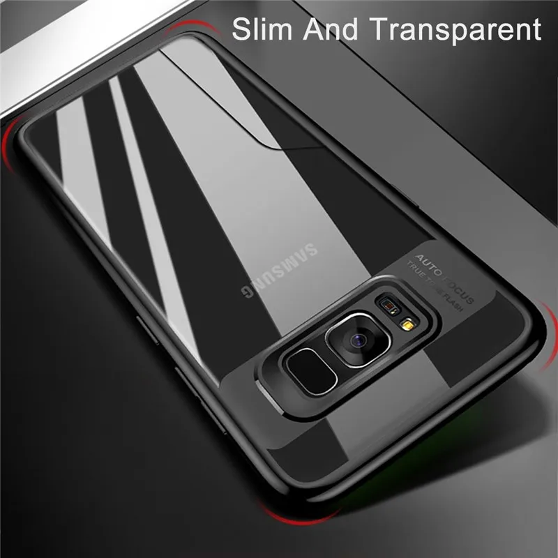 Ультратонкий прозрачный силиконовый чехол из поликарбоната и ТПУ для Samsung Galaxy S8