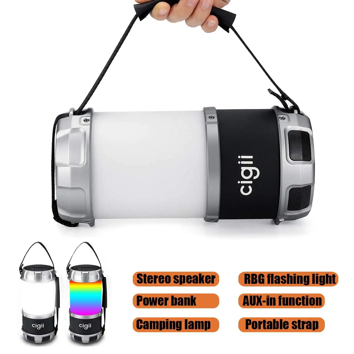 Multi-function bluetooth Speaker Subwoofer Outdoor Portable Speaker altavoz bluetooth Camping Power Bank AUX USB RGB LED Light
Multi-function bluetooth Speaker Subwoofer Outdoor Portable Speaker altavoz bluetooth Camping Power Bank AUX USB RGB LED Light