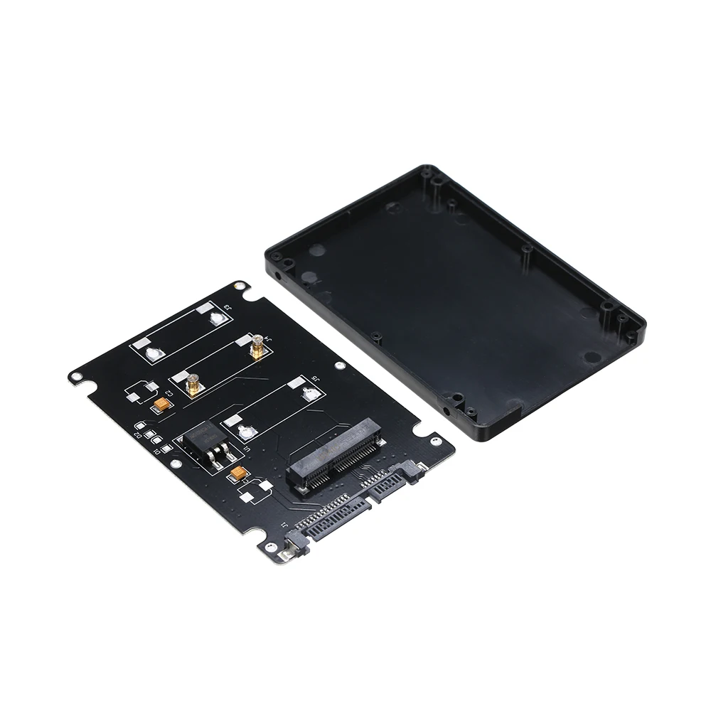 

mSATA to SATA SSD Enclosure mSATA to 2.5 SATA Adapter Solid State Drives SSD Hard Drive Converter to SATA 3.0 Card with Case Box