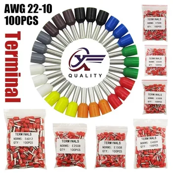 100pcs/Pack E0508 E7508 E1008 E1508 E2508 Insulated Ferrules Terminal Block Cord End Wire Connector Electrical Crimp Terminator
100pcs/Pack E0508 E7508 E1008 E1508 E2508 Insulated Ferrules Terminal Block Cord End Wire Connector Electrical Crimp Terminator
