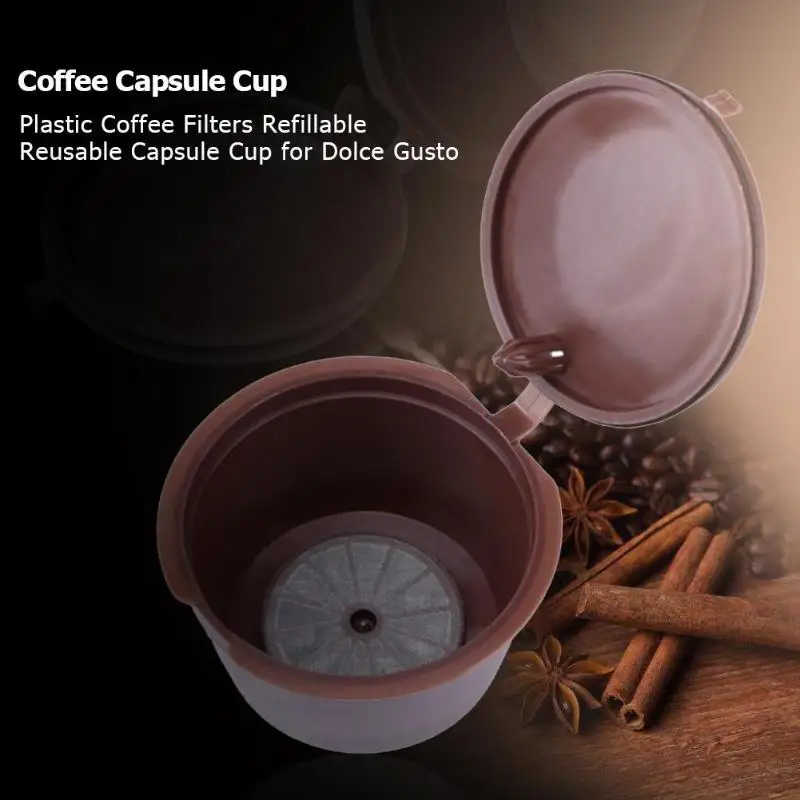 Plastic Coffee Filters Refillable Reusable Capsule Cup Filter Pod Coffee Filter Baskets Compatible For Nescafe Dolce Gusto 1pc
Plastic Coffee Filters Refillable Reusable Capsule Cup Filter Pod Coffee Filter Baskets Compatible For Nescafe Dolce Gusto 1pc