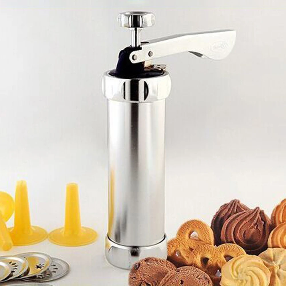 Aluminum alloy barrel Cookie Press Machine Biscuit Maker Cake Making Decorating Gun Kitchen Aluminum Icing Sets
Aluminum alloy barrel Cookie Press Machine Biscuit Maker Cake Making Decorating Gun Kitchen Aluminum Icing Sets