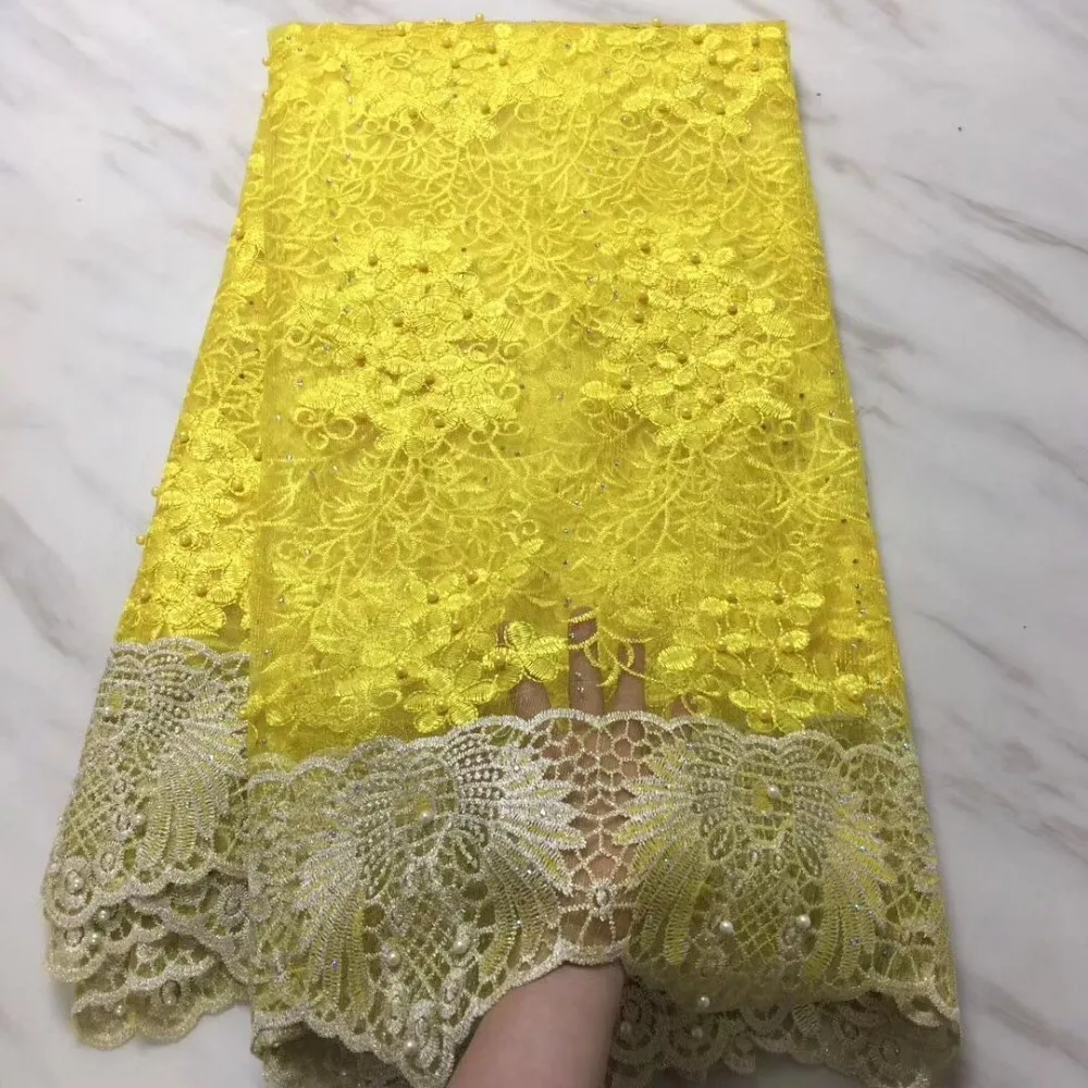 French Net Lace Fabric 2019 Latest African Guipure Lace Fabric with Embroidery Mesh Tulle beads stones Lace Fabric Yellow 5 yard
French Net Lace Fabric 2019 Latest African Guipure Lace Fabric with Embroidery Mesh Tulle beads stones Lace Fabric Yellow 5 yard