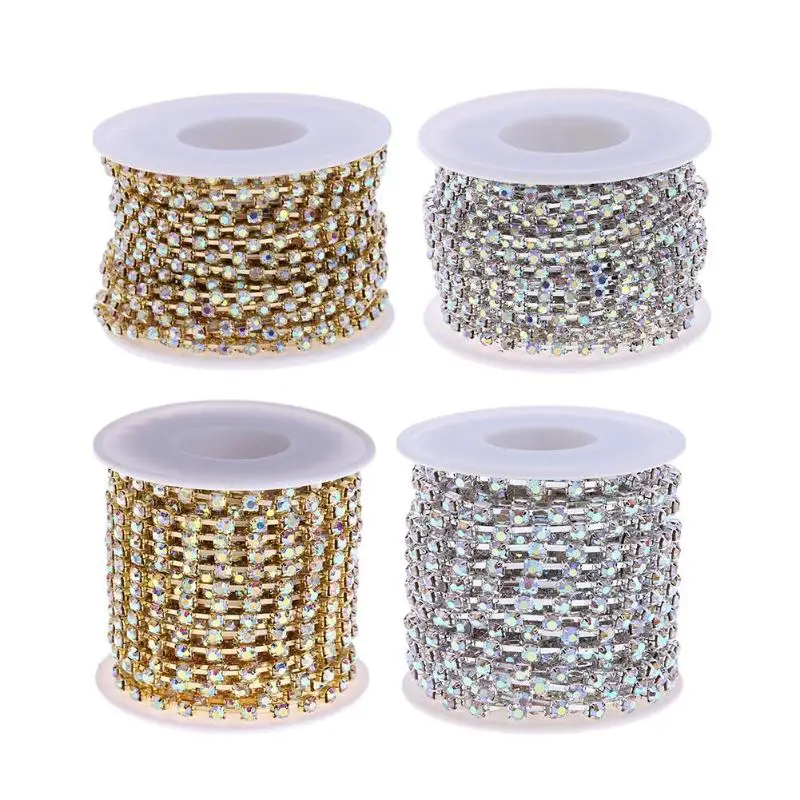 10 ярдов AB Bling горный хрусталь цепи DIY мобильный чехол для телефона Свадебный декор