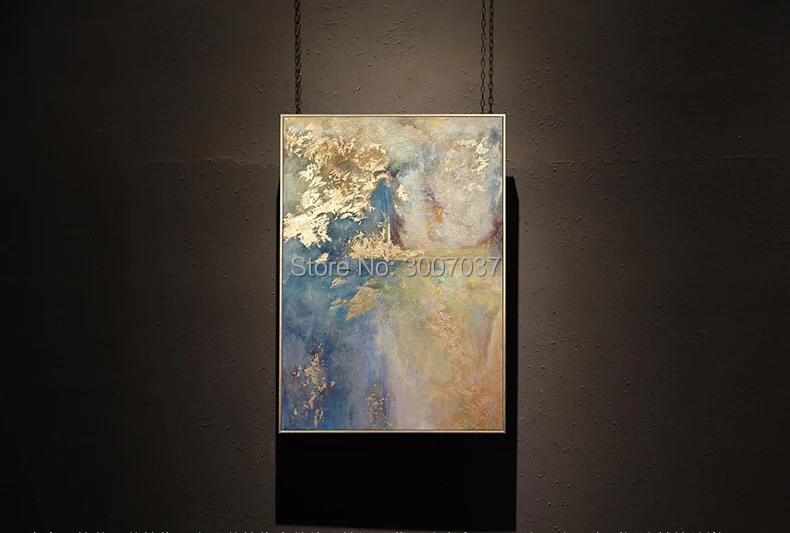 Hand-painted Oil Painting Abstract golden and blue Canvas Painting wall Pictures for Dining room home decor Wall art No Frame
Hand-painted Oil Painting Abstract golden and blue Canvas Painting wall Pictures for Dining room home decor Wall art No Frame