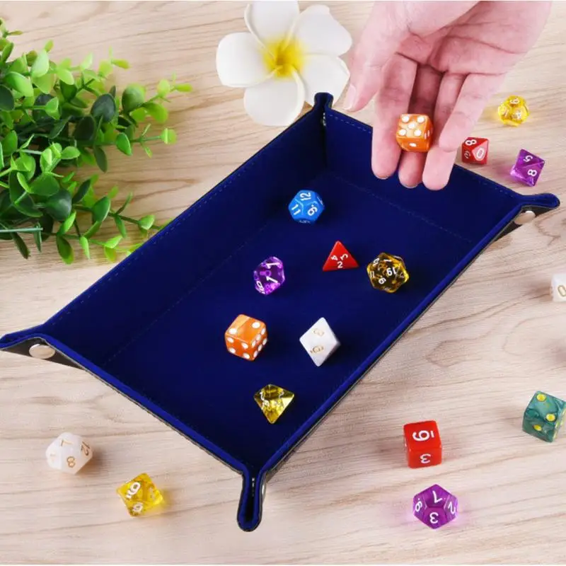 Double Sided Dice Tray PU Leather Folding Rectangle Tray Velvet Dice Holder For RPG, DND, Chess Other Table Games And Storage
Double Sided Dice Tray PU Leather Folding Rectangle Tray Velvet Dice Holder For RPG, DND, Chess Other Table Games And Storage