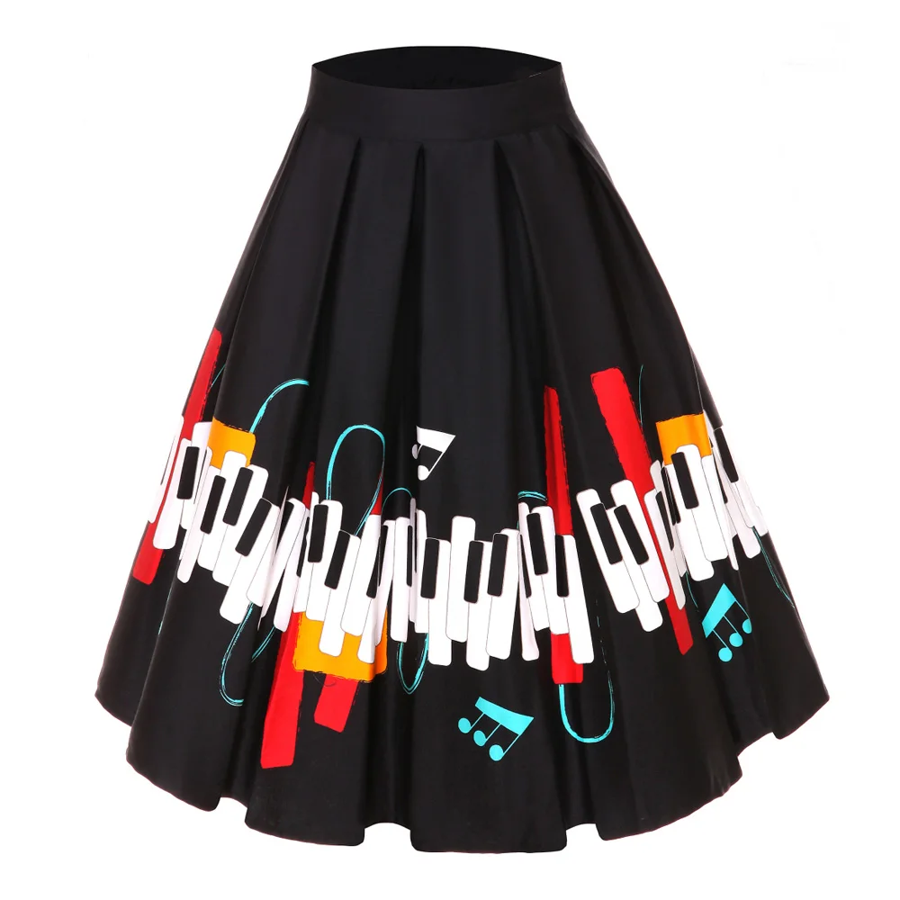 Retro Fashion Colorful Piano Print Women Skirts Plus Size Summer Vintage Women Skirts 60s Retro Party Skirts Female Tutu Saia
Retro Fashion Colorful Piano Print Women Skirts Plus Size Summer Vintage Women Skirts 60s Retro Party Skirts Female Tutu Saia