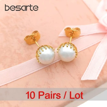 10Pairs Wholesale Pearl Earrings Gold Stud Earings Women Boucles D'oreille Perle Oorknopjes Parel Oorbel Kolczyki Bong Tai E1705
10Pairs Wholesale Pearl Earrings Gold Stud Earings Women Boucles D'oreille Perle Oorknopjes Parel Oorbel Kolczyki Bong Tai E1705