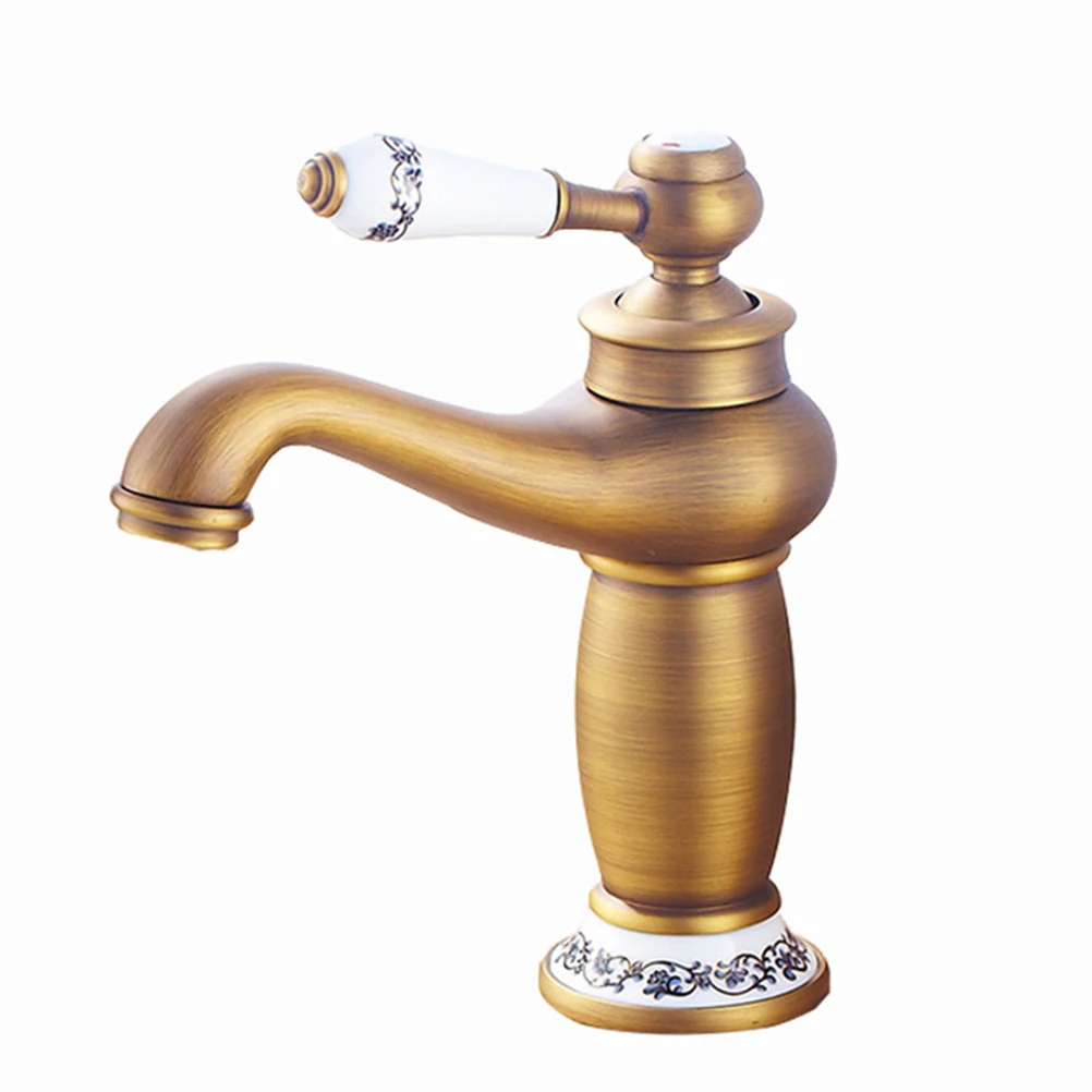 1 Pc Antique Pure Copper Ceramic Brass Faucet Single Handle Kitchen Sink Hot And Cold Water Basin Mixer Tap Rotary Faucet 
1 Pc Antique Pure Copper Ceramic Brass Faucet Single Handle Kitchen Sink Hot And Cold Water Basin Mixer Tap Rotary Faucet