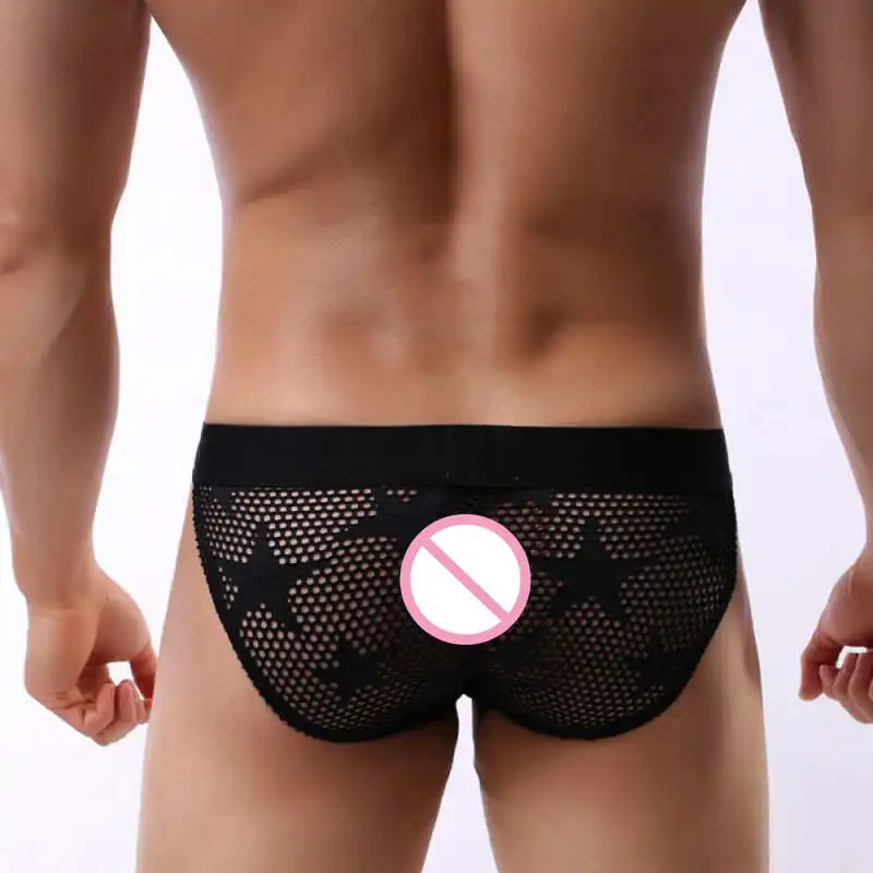 Star Print Underwear Sexy Breathable Fishnet Briefs Fetish Men's Bulge Pouch Underwear Gays Hollow Out Panties Triangle Briefs
Star Print Underwear Sexy Breathable Fishnet Briefs Fetish Men's Bulge Pouch Underwear Gays Hollow Out Panties Triangle Briefs