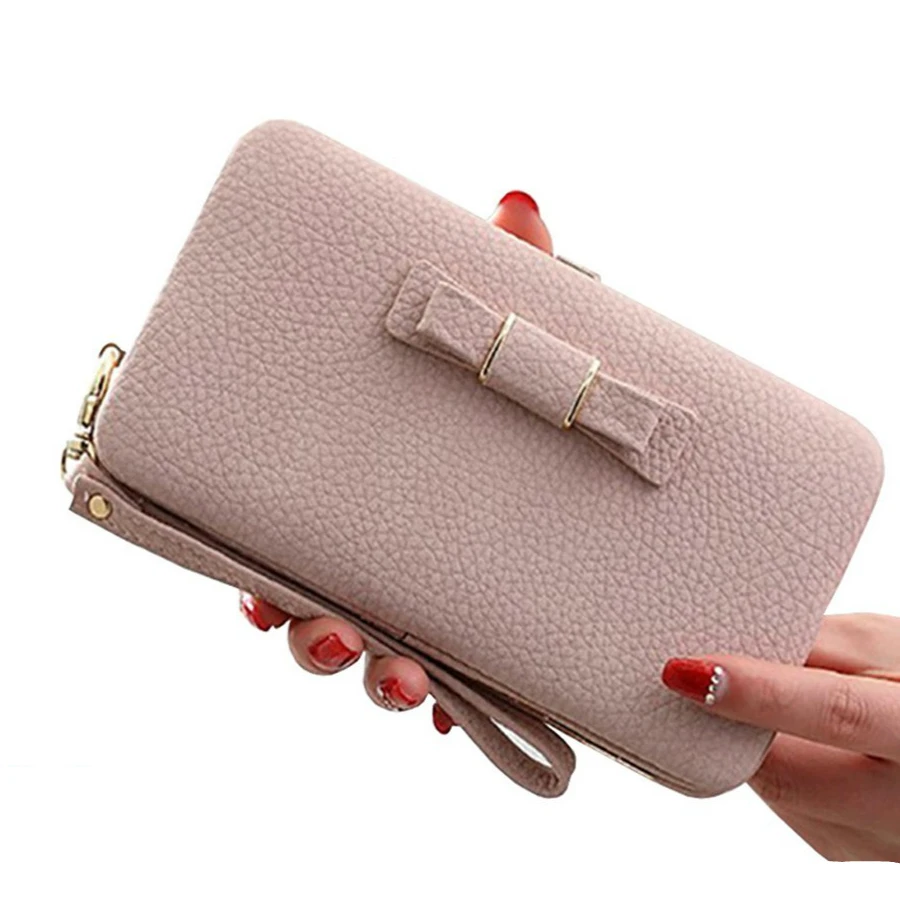 Herald Fashion Women Leather Wallets with Bow Female Zipper Purse Long Card Holders Ladies Phone Wallets Clutch Money Purses
Herald Fashion Women Leather Wallets with Bow Female Zipper Purse Long Card Holders Ladies Phone Wallets Clutch Money Purses