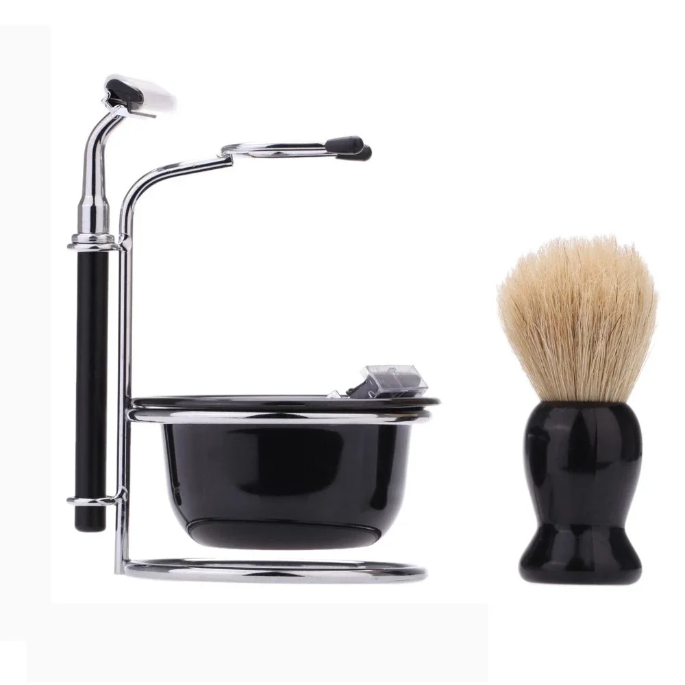 4 in 1 Men Manual Razor Set with 5 Blades Wet Shaving Beard Razor Shaving Brush Shaving Kit Bowl Stainless Steel Stand Holder
4 in 1 Men Manual Razor Set with 5 Blades Wet Shaving Beard Razor Shaving Brush Shaving Kit Bowl Stainless Steel Stand Holder