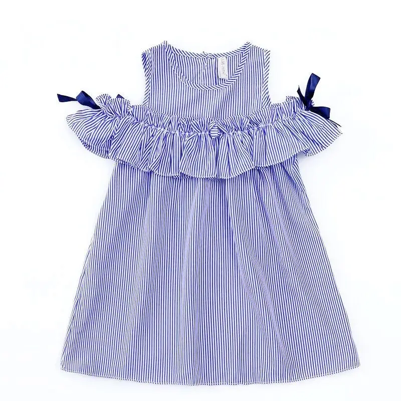 Hot 2018 New Summer Dress Toddler Kids Baby Girls Lovely Birthday Clothes Blue Striped Off-shoulder Ruffles Party Gown Dresses
Hot 2018 New Summer Dress Toddler Kids Baby Girls Lovely Birthday Clothes Blue Striped Off-shoulder Ruffles Party Gown Dresses