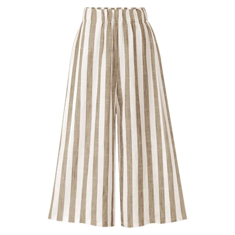 Women Cotton Linen Striped Pants 2019 Summer Long Trousers Female Autumn Casual Loose Mid Waist Wide Leg Pants
Women Cotton Linen Striped Pants 2019 Summer Long Trousers Female Autumn Casual Loose Mid Waist Wide Leg Pants