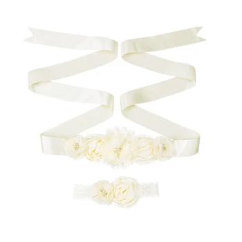 2pcs Flower Girl Sash Belt Headband Set Flower Rhinestone Pearl Satin Ribbon Belly Band for Wedding Evening Dress (Beige)
2pcs Flower Girl Sash Belt Headband Set Flower Rhinestone Pearl Satin Ribbon Belly Band for Wedding Evening Dress (Beige)