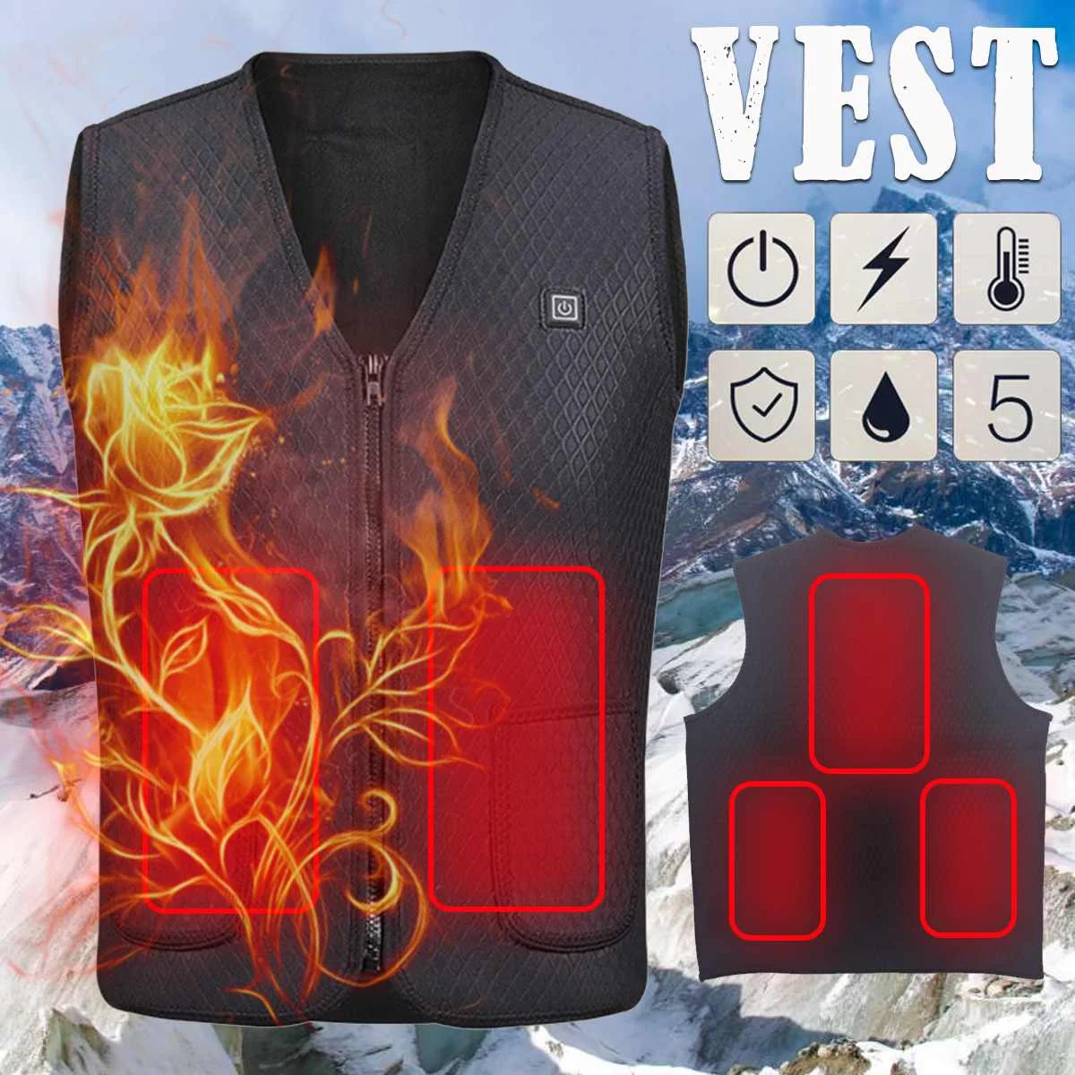 Men Outdoor USB Infrared Heating Vest Jacket Winter Flexible Electric Thermal Clothing Waistcoat For Sports Hiking
Men Outdoor USB Infrared Heating Vest Jacket Winter Flexible Electric Thermal Clothing Waistcoat For Sports Hiking