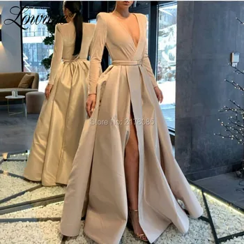 Elegant Ivory Long Sleeves Evening Dress Dubai Arabic Formal Prom Dresses Robe De Soiree Cheap Party Gowns Abendkleider 2019
Elegant Ivory Long Sleeves Evening Dress Dubai Arabic Formal Prom Dresses Robe De Soiree Cheap Party Gowns Abendkleider 2019