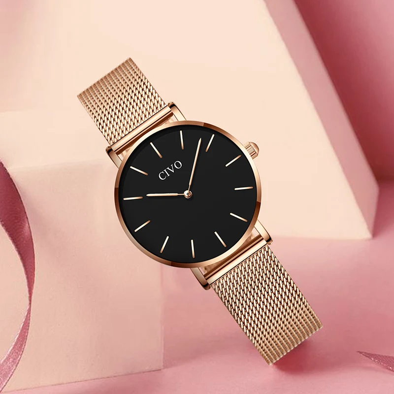 CIVO Elegant Watch Women Waterproof Minimalism Casual Luxury Ladies Watches Steel Mesh band woman Quartz Wristwatch reloj mujer
CIVO Elegant Watch Women Waterproof Minimalism Casual Luxury Ladies Watches Steel Mesh band woman Quartz Wristwatch reloj mujer