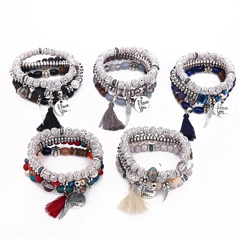 Girls Bracelet Set Wedding Natural Stone Wing Adjustable Elastic Crystal 4PCS/Set Charms Wristband Multi-tier Bodhi Bead Tassel
Girls Bracelet Set Wedding Natural Stone Wing Adjustable Elastic Crystal 4PCS/Set Charms Wristband Multi-tier Bodhi Bead Tassel