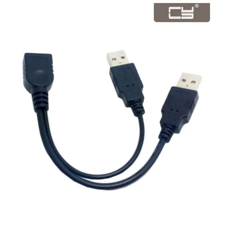 CYDZ Black USB 2.0 Female A to Dual A Male Extra Power Data Y Extension Cable for 2.5" Mobile Hard Disk
CYDZ Black USB 2.0 Female A to Dual A Male Extra Power Data Y Extension Cable for 2.5" Mobile Hard Disk