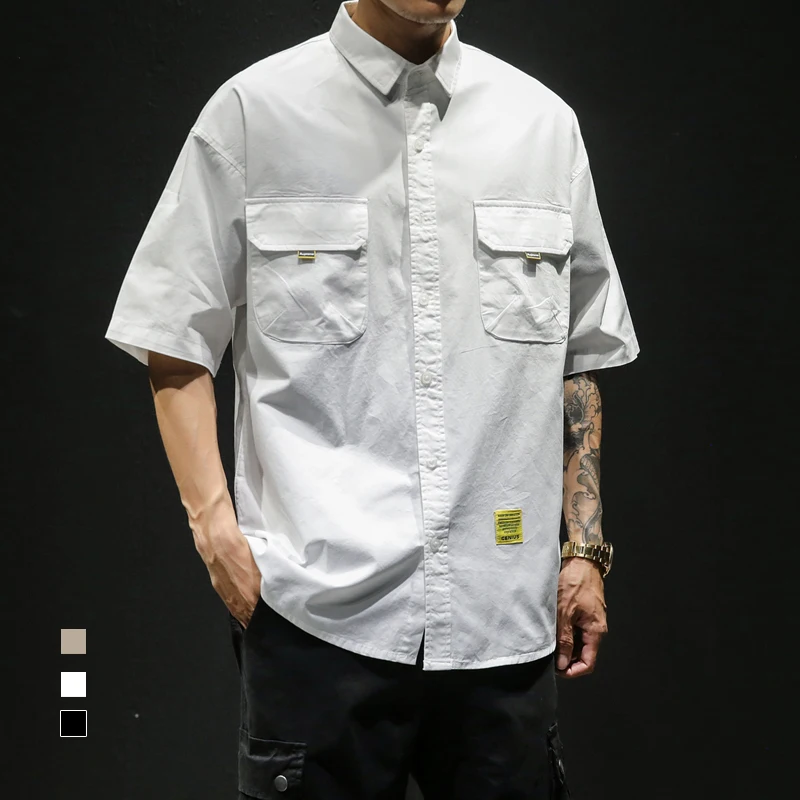 Men's shirt 2019 summer new slim solid color short sleeve slim loose cotton casual lapel personality youth men's wear
Men's shirt 2019 summer new slim solid color short sleeve slim loose cotton casual lapel personality youth men's wear