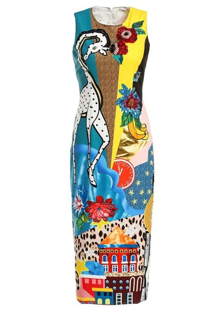 Runway Dress Summer Women 2019 Diamond Pearl Paillette Sequined Giraffe Floral Cartoon Dress Sheath Bodycon Party Long Dress
Runway Dress Summer Women 2019 Diamond Pearl Paillette Sequined Giraffe Floral Cartoon Dress Sheath Bodycon Party Long Dress