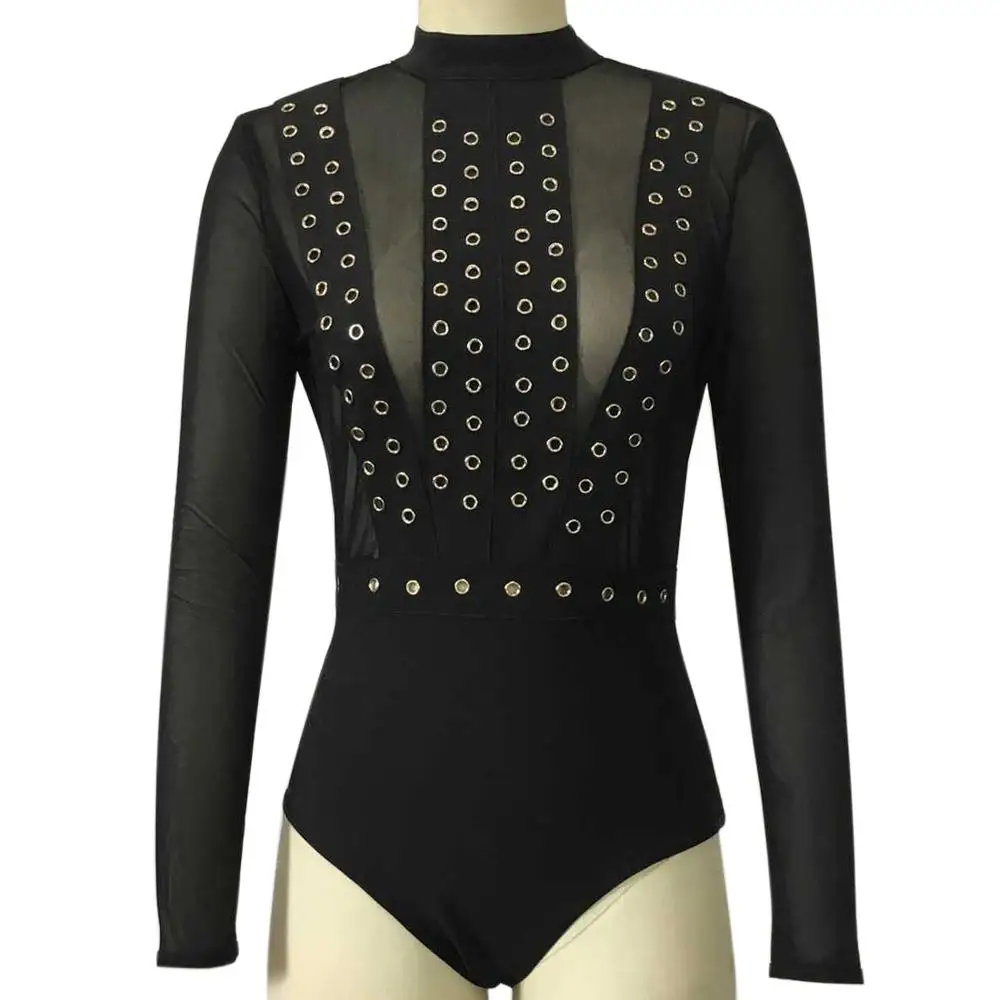 Womens See Through Bodysuit for Women Club America Bandage Bodysuit Nightwear Long Sleeve Body Suit Mesh Rompers W136
Womens See Through Bodysuit for Women Club America Bandage Bodysuit Nightwear Long Sleeve Body Suit Mesh Rompers W136