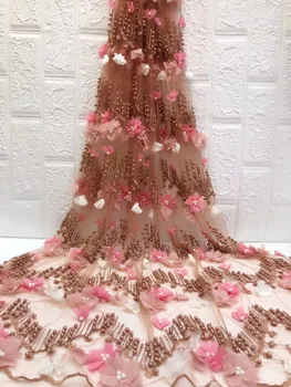 High quality bridal 3d beaded flower lace embroidered fabric African french tulle lace fabric with pearls for women dress
High quality bridal 3d beaded flower lace embroidered fabric African french tulle lace fabric with pearls for women dress