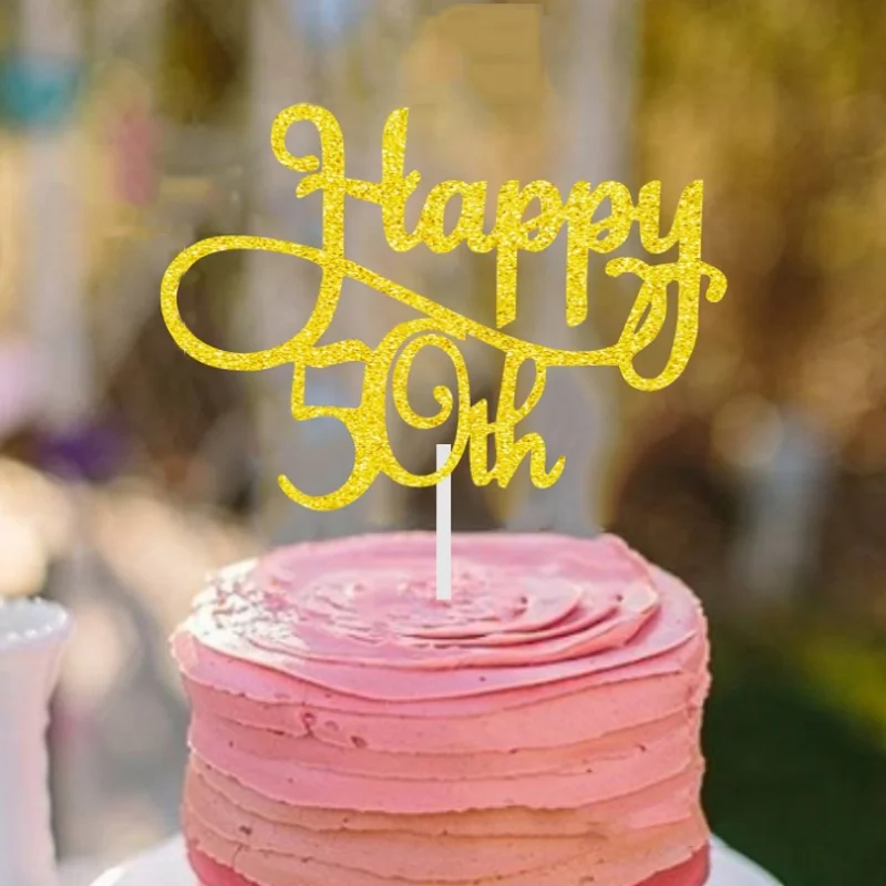 5 pcs/set Gillter Gold black Happy 50th Birthday Party Cake Topper 50th Anniversary Decoration Wedding Cake Decoration
5 pcs/set Gillter Gold black Happy 50th Birthday Party Cake Topper 50th Anniversary Decoration Wedding Cake Decoration