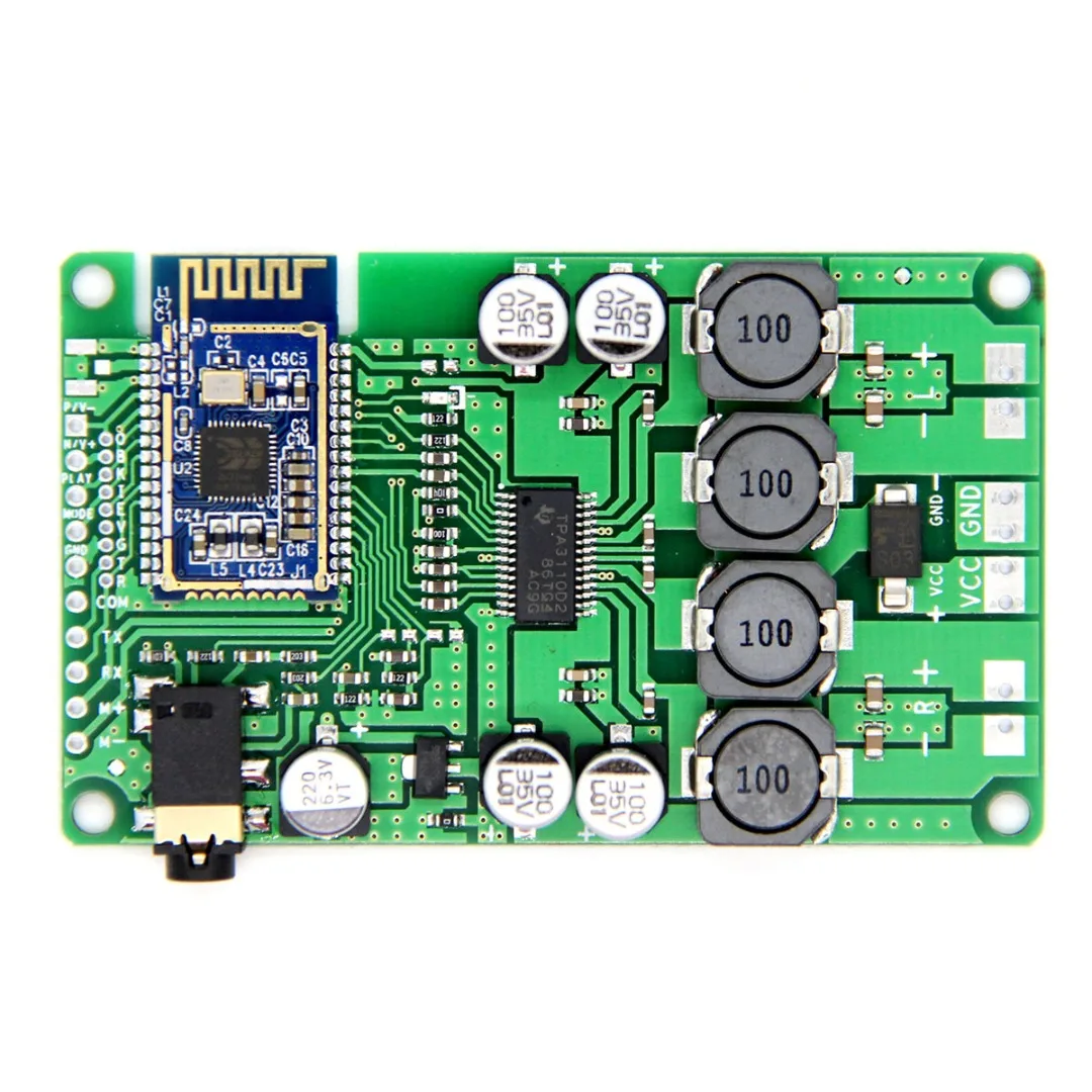 Pohiks 2x15W/10W Bluetooth 5.0 Power Amplifier Board AUX Audio Input TTL 8-22V Amplifier Boards 7.1x4.3CM
Pohiks 2x15W/10W Bluetooth 5.0 Power Amplifier Board AUX Audio Input TTL 8-22V Amplifier Boards 7.1x4.3CM