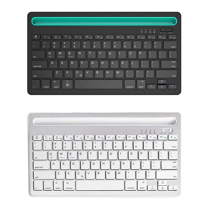 Bluetooth Multi-Device Keyboard, Portable Rechargeable Slim Silent Wireless Keyboard For IOS Android Windows Mac OS
Bluetooth Multi-Device Keyboard, Portable Rechargeable Slim Silent Wireless Keyboard For IOS Android Windows Mac OS