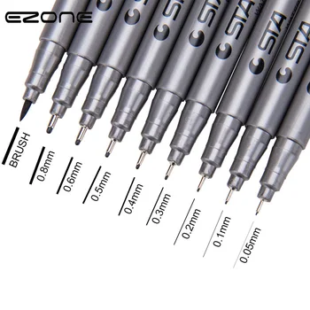 EZONE 9pcs/set Gel Pen Hook Line Pen Waterproof Soft Needle Pen 0.05/0.1-1mm Refills Brushes Comic Sketch Painting Drawing Tool
EZONE 9pcs/set Gel Pen Hook Line Pen Waterproof Soft Needle Pen 0.05/0.1-1mm Refills Brushes Comic Sketch Painting Drawing Tool