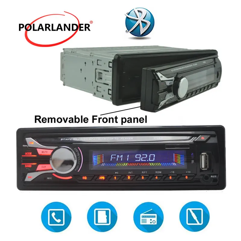Радио кассетный плеер 12 в автомобильный стерео bluetooth MP3 аудио Bluetooth Авторадио USB SD